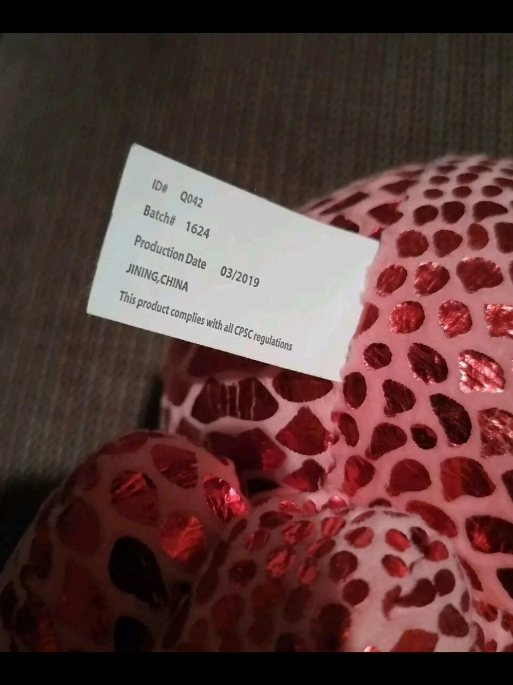 Kellytoy Plush Red Pink Octopus Stuffed Toy - Soft Sequin Pattern